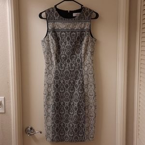 Belle Badgley Mischka Snakeskin Print Dress